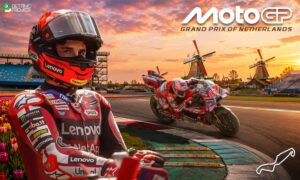 This poster shows riders representing the upcoming MotoGP Netherlands GP.