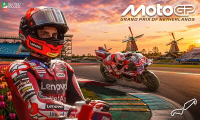 This poster shows riders representing the upcoming MotoGP Netherlands GP.