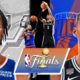 This poster shows NBA teams to represent upcoming matchups.