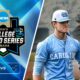 This poster shows NCAA College Baseball teams representing the Men’s World Series.