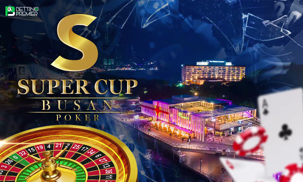 This poster represents the poker tournament, Poker Super Cup 6 Busan 2026.