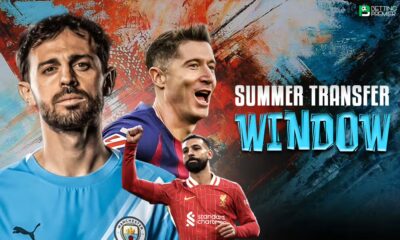 This poster shows soccer players representing the upcoming Summer Transfer Window 2026.