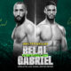 This poster announces a UFC Fight Night featuring a clash between Muhammad and Bonfim for the welterweight title.