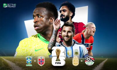 This poster shows FIFA teams to represent upcoming matchups.