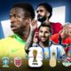 This poster shows FIFA teams to represent upcoming matchups.