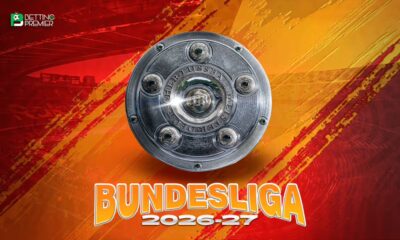 The poster features the new season of the Bundesliga 2026-27 with key venues & dates.