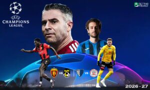 This poster denotes that the UEFA Champions League 2026-27 will feature a qualifying round between the club battles.