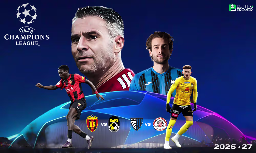 This poster denotes that the UEFA Champions League 2026-27 will feature a qualifying round between the club battles.