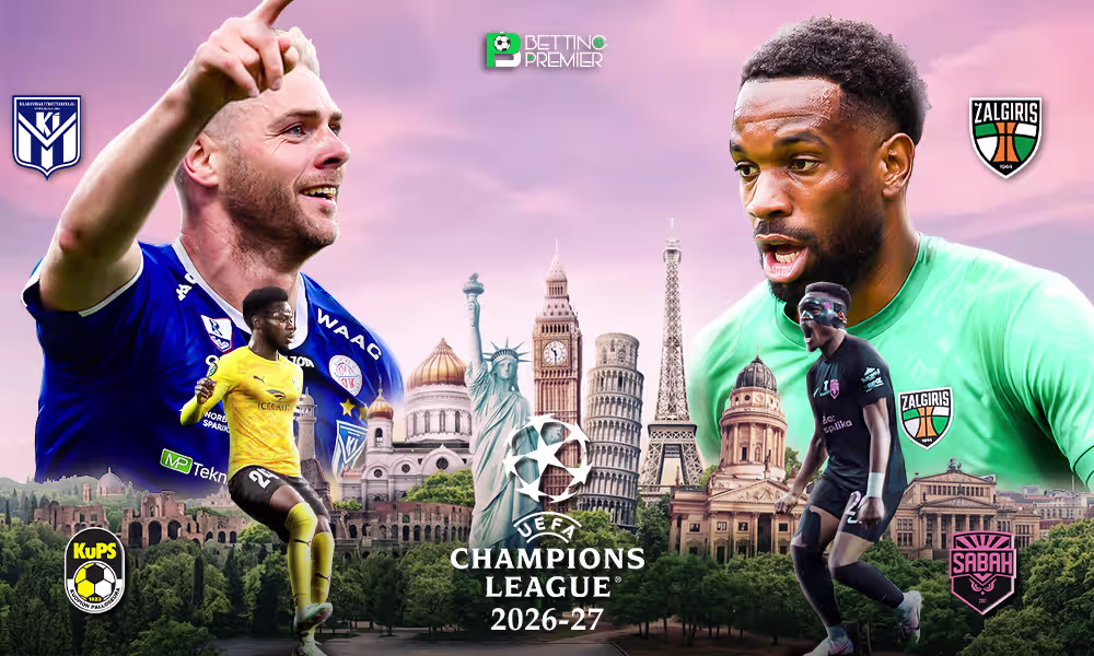 This poster denotes that the UEFA Champions League 2026-27 will feature the 2nd qualifying round with top-tier clashes.