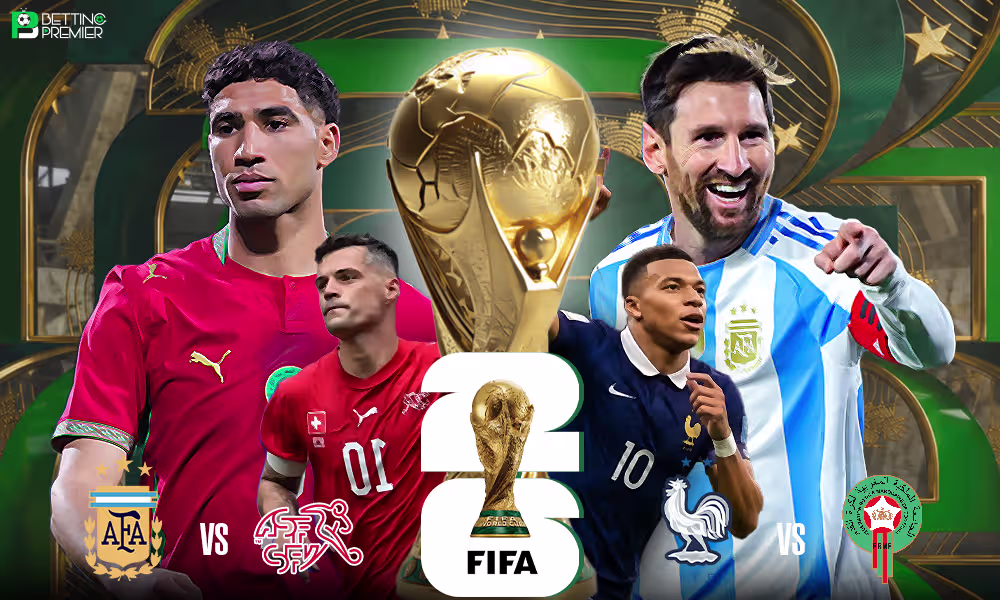 The poster features the fans' most expected two matches and their favorites of the FIFA 2026 Quarterfinals.