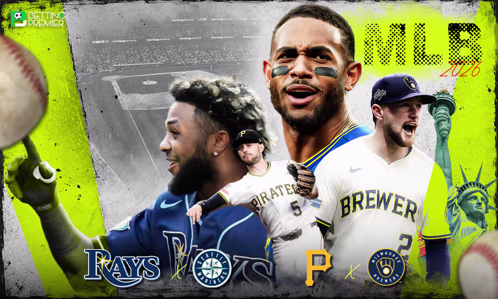 This poster shows MLB teams to represent the upcoming matchups.