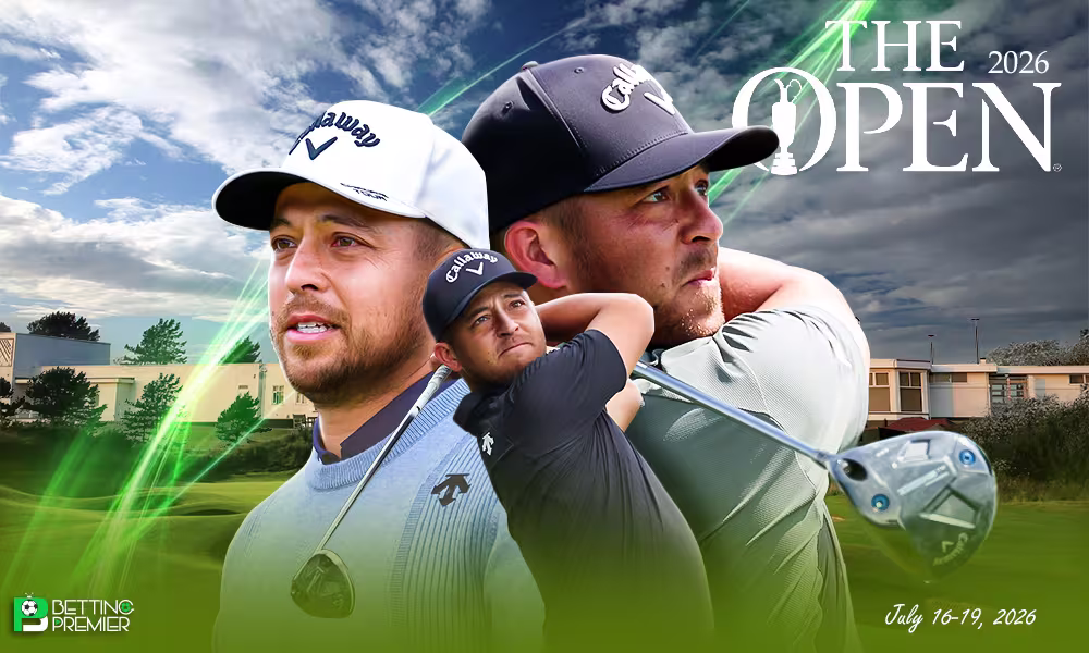This poster denotes that the Open Championship 2026 will feature an elite group of golfers competing on the field.