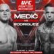 This poster denotes that a UFC Fight Night will feature a fight between Medić and Rodriguez for the welterweight title.