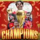 The poster reveals Spain became the Champions of the FIFA World Cup 2026.