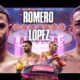 This poster features Rolando Romero and Teófimo López for their upcoming boxing matchup.