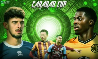 The poster denotes that the Carabao Cup 2026-27 includes several notable club clashes in the second round.