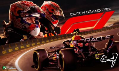 This poster shows the F1 Dutch Grand Prix 2026 featuring top elite drivers competing on the track.