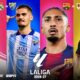 La Liga 2026-27 Matchday 3 poster featuring Barcelona and Real Madrid clashing with their underdog opponents.