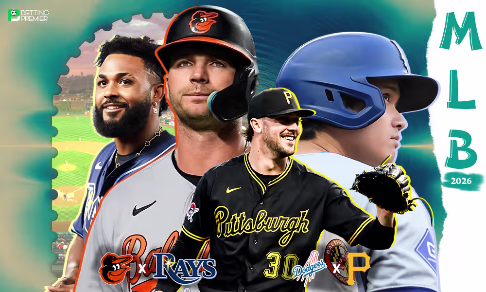 This poster shows MLB 2026 teams to represent the upcoming matchups.