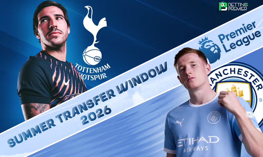 This poster features a top player's auction for elite clubs in the EPL during the Summer Transfer Window 2026.