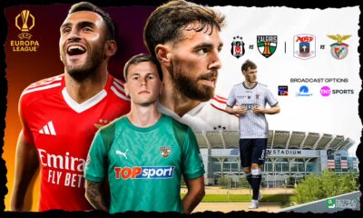 The poster features the key clash between the table-toppers and the underdogs in the UEFA Europa League 2026-27.