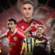 The poster delivers the high-aggregate teams clashing for the permanent spot in the UEFA Europa League 2026-27 season.