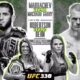 This poster denotes that UFC 330 will feature a fight between Makhachev and Machado Garry for the welterweight title.