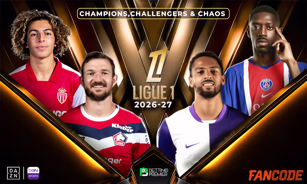 The poster features the top team clashes in Matchday 3 of the Ligue 1 2026-27 season.