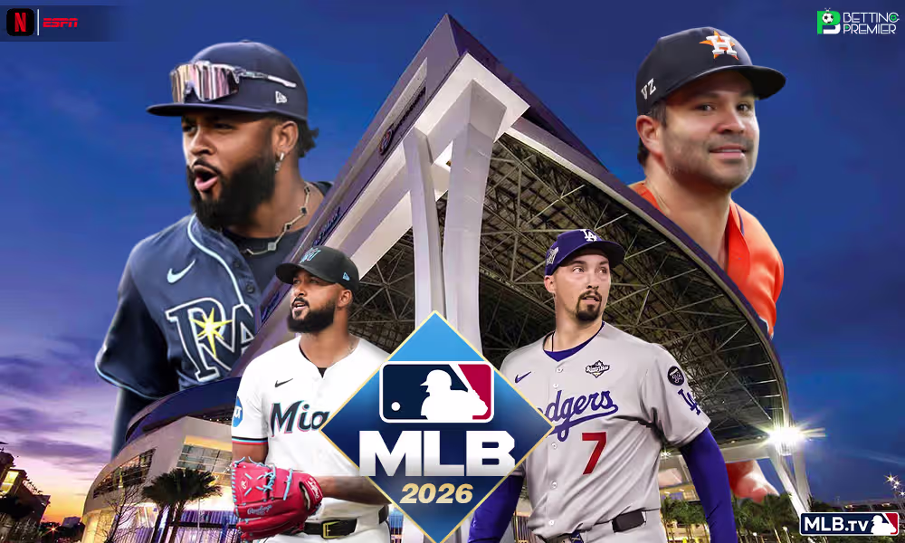 This poster shows MLB teams to represent the upcoming matchups.