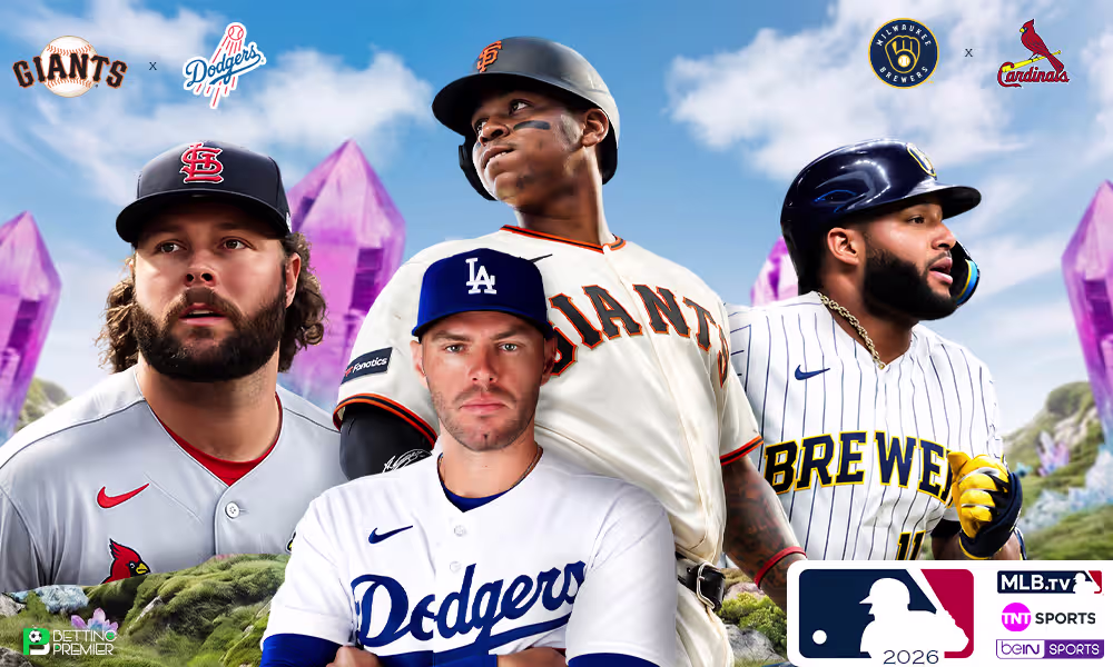 This poster shows MLB teams to represent the upcoming matchups.