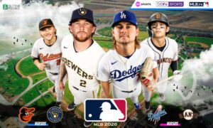 This poster shows MLB teams to represent the upcoming matchups.