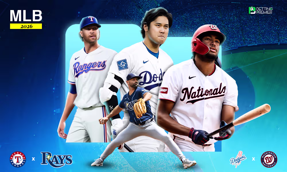 This poster shows MLB teams to represent the upcoming matchups.