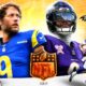 The poster shows the selected teams clashing in NFL 2026-27 first-round week games.