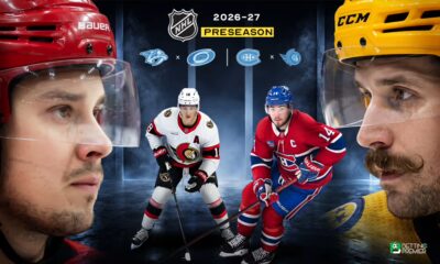 The image denotes the NHL 2026-27 clash between the top two teams meeting up on the ice.