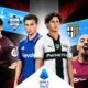The image shows Serie A 2026-27 featuring clashes between top-tier clubs on the turf.