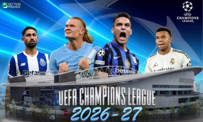 This poster denotes that the UEFA Champions League will feature several top club clashes in football.