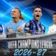 This poster denotes that the UEFA Champions League will feature several top club clashes in football.