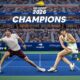 The poster denotes the 2026 US Open champions in men's and women's singles.