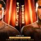 This poster shows the headline, location, and information regarding the fight between Garcia vs Benn.